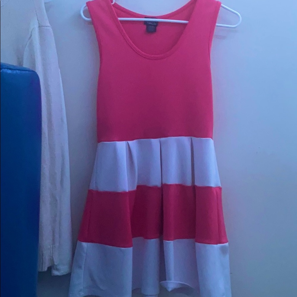Pink and White Dress